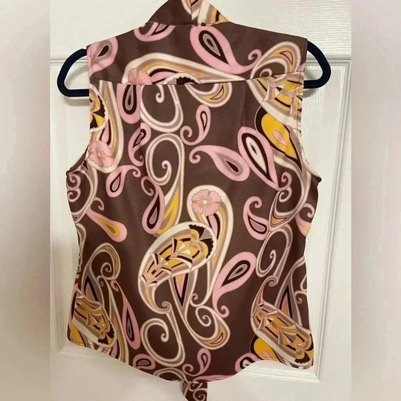 Julie Brown Melanie Top Chocolate Dandies Brown Size 8 - Picture 6 of 9